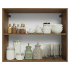 Armário Aéreo 80 cm 2 Portas Rustic/Verde Vik Madesa