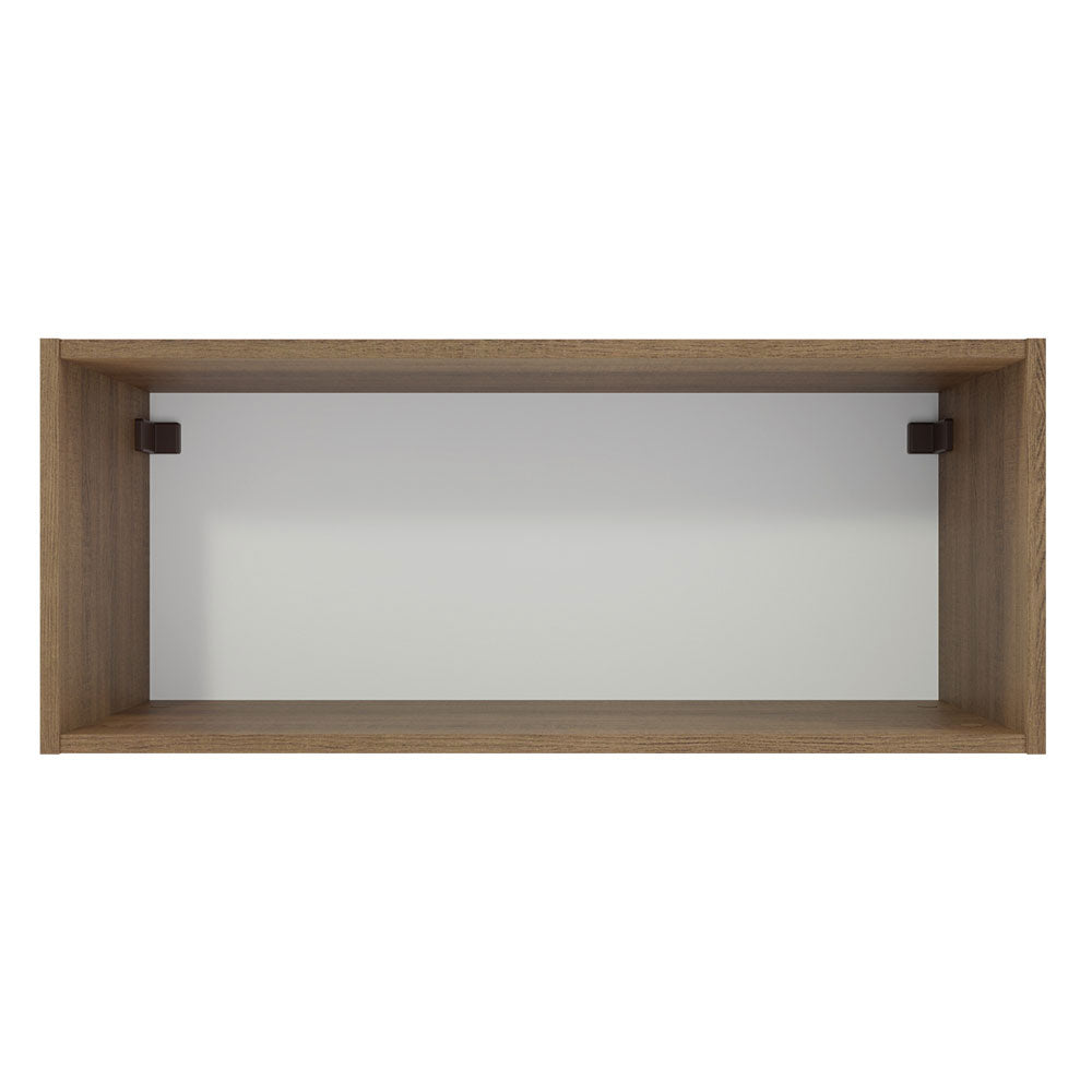 Armário Aéreo 80 cm Nicho Aberto para Cozinhas Lux, Glamy, Agata, Stella Rustic Madesa