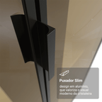 Módulo Cristaleira 70 cm 2 Portas Branco/Preto Vidro Reflecta Bronze Vinil Madesa