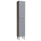 Paneleiro Madesa Emilly 2 Portas Rustic/Cinza