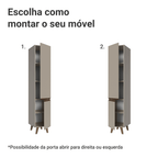 Paneleiro 40 cm 2 Portas Com Pés Crema Nice Madesa