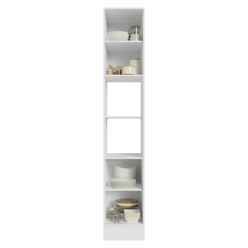 Paneleiro 40 cm 2 Portas e 2 Nichos Branco/Cinza Vik Madesa