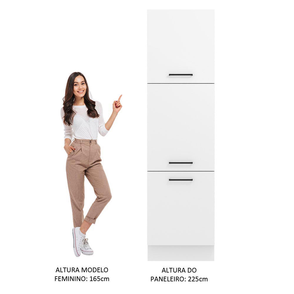 Paneleiro Madesa Agata 60 cm 3 Portas Branco