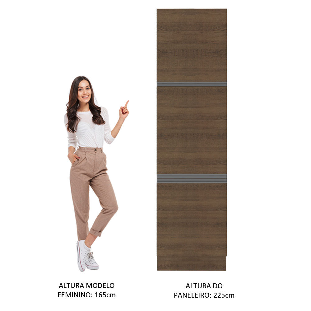 Paneleiro Madesa Glamy 60 cm 3 Portas Rustic