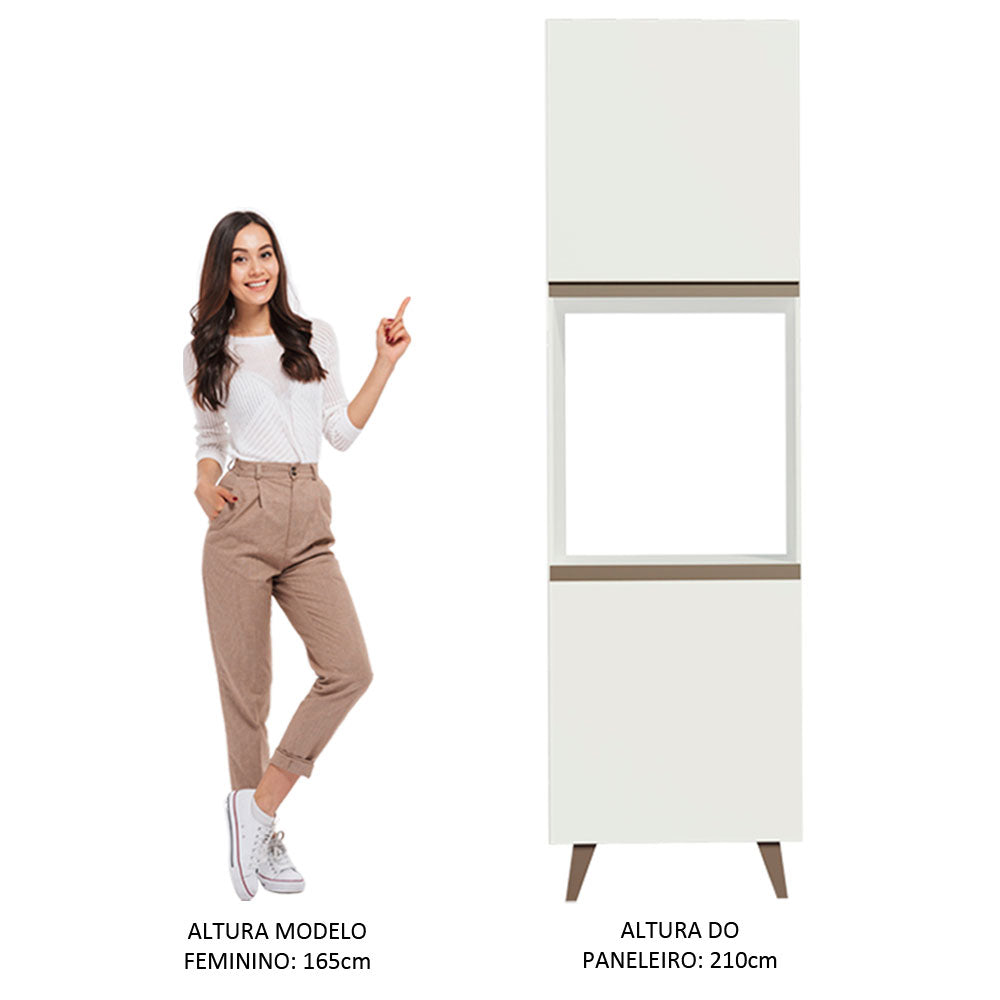 Torre Quente Madesa Reims 60 cm 2 Portas Branco