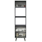 Torre Quente 60 cm 2 Portas 2 Nichos Cinza Nice Madesa