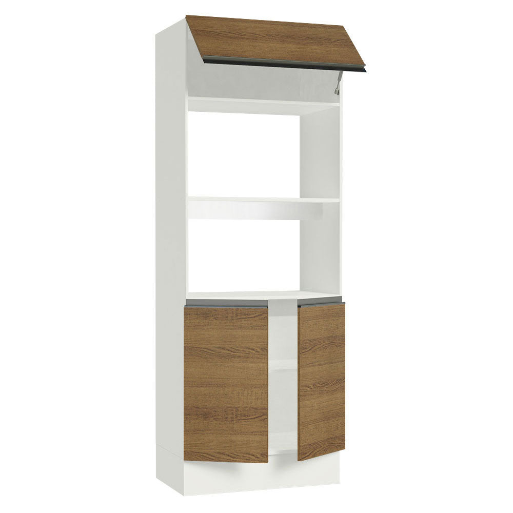 Torre Quente Madesa Smart 2 Portas e 1 Suspensa Branco/Rustic