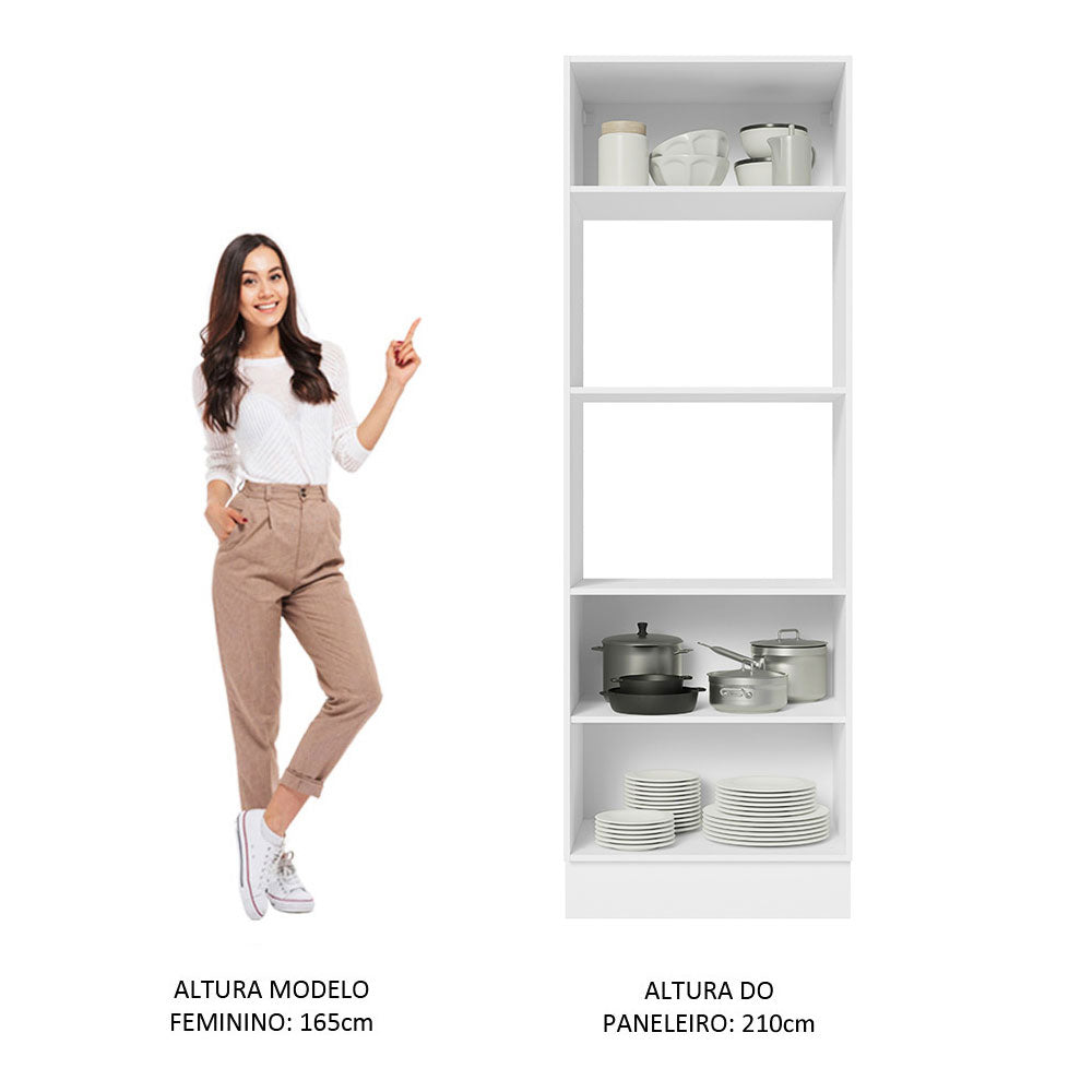 Torre Quente Para 2 Fornos Madesa Acordes 100% MDF Branco/Rustic
