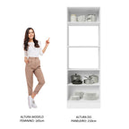 Torre Quente 100% MDF 70 cm para 2 Fornos Branco/Preto Acordes Madesa
