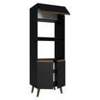 Torre Quente com 3 Portas 70 cm Preto Pieta Madesa