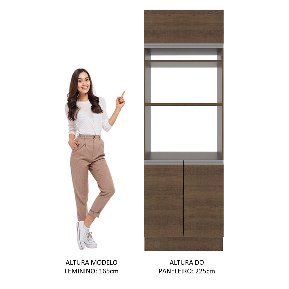 Torre Quente Madesa Glamy 70 cm 3 Portas Rustic