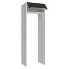 Porta-Geladeira 73 cm 1 Porta Basculante Branco/Preto Lux Madesa
