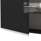 Porta-Geladeira 73 cm 1 Porta Basculante Rustic/Preto Glamy Madesa