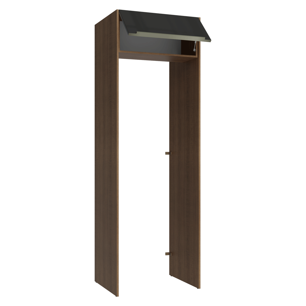 Porta-Geladeira 73 cm 1 Porta Basculante Rustic/Preto Lux Madesa