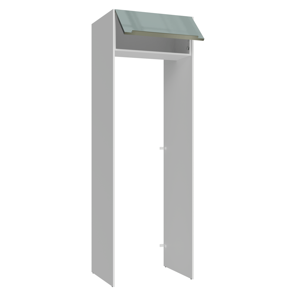 Porta-Geladeira 73 cm 1 Porta Basculante Branco/Cinza Lux Madesa
