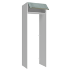 Porta-Geladeira 73 cm 1 Porta Basculante Branco/Cinza Lux Madesa