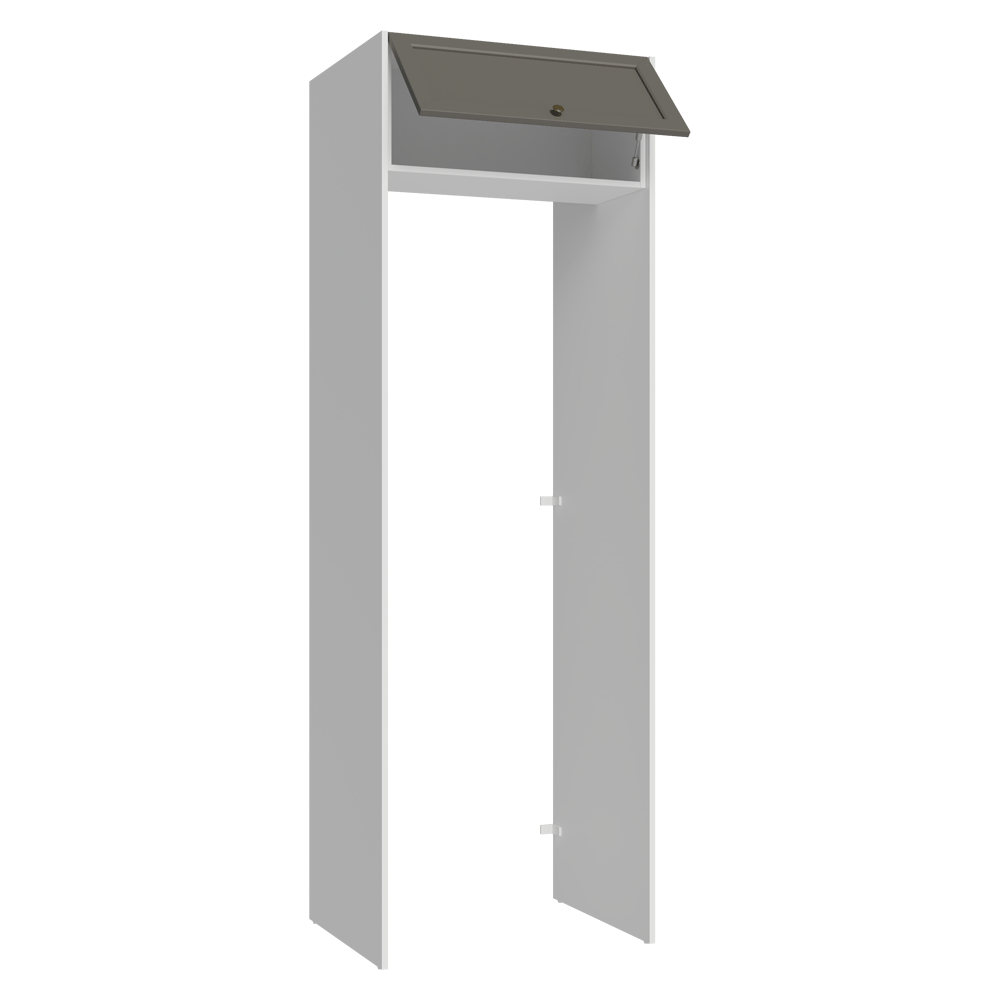 Porta-Geladeira 73 cm 1 Porta Basculante Branco/Cinza Vik Madesa
