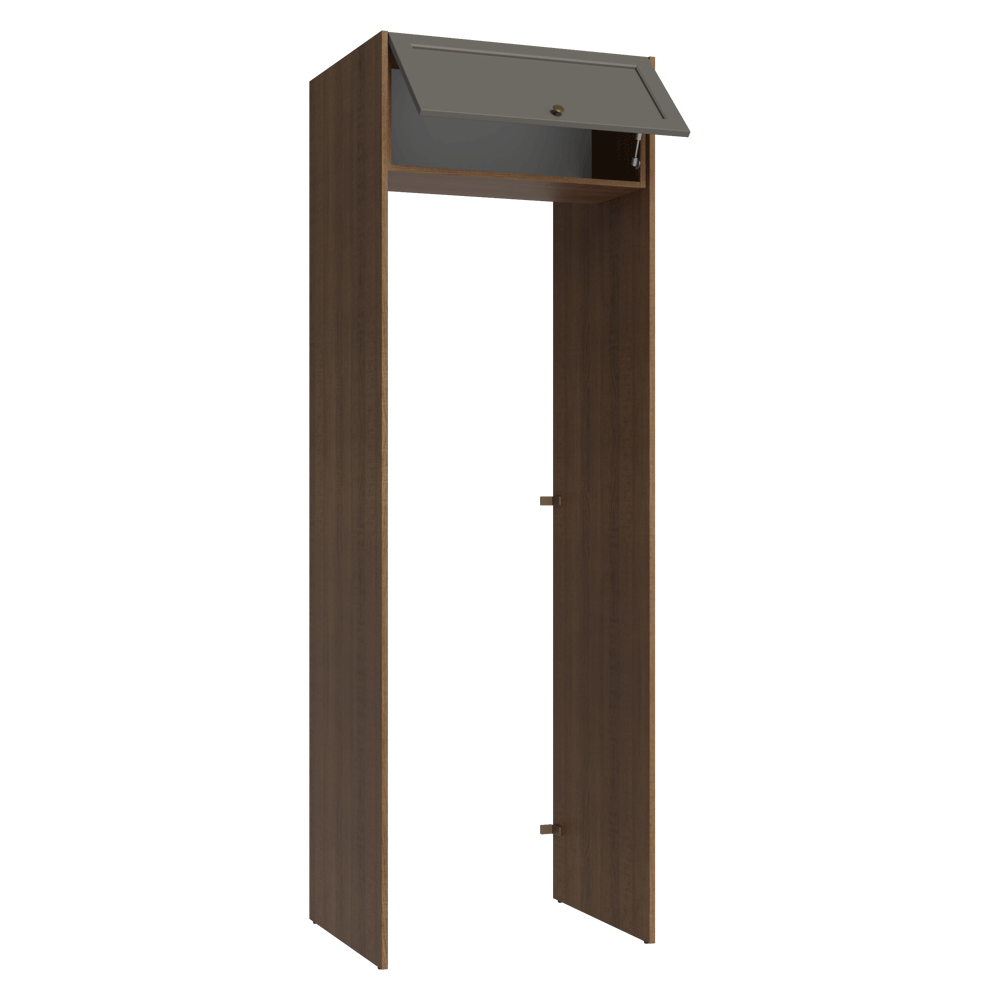 Porta-Geladeira 73 cm 1 Porta Basculante Rustic/Cinza Vik Madesa
