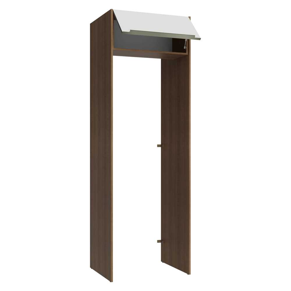 Porta-Geladeira 73 cm 1 Porta Basculante Rustic/Branco Veludo Lux Madesa