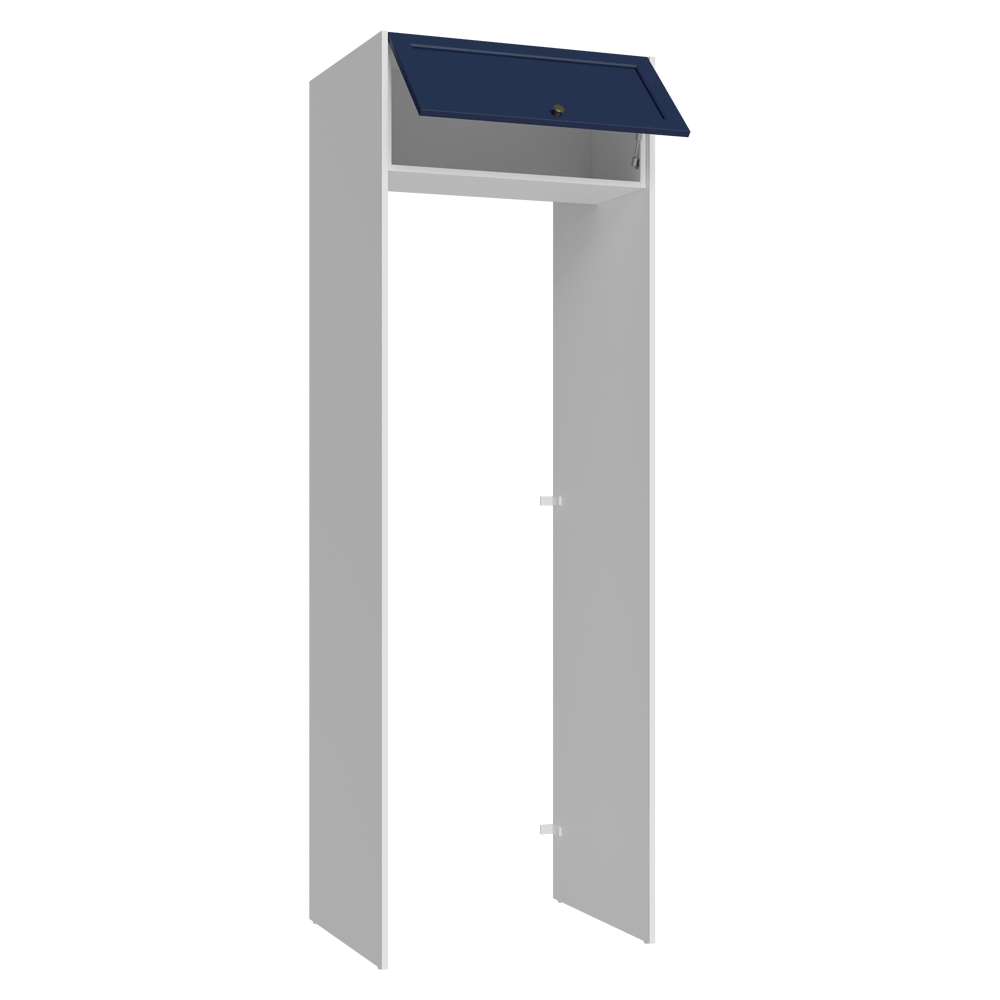 Porta-Geladeira 73 cm 1 Porta Basculante Branco/Azul Vik Madesa