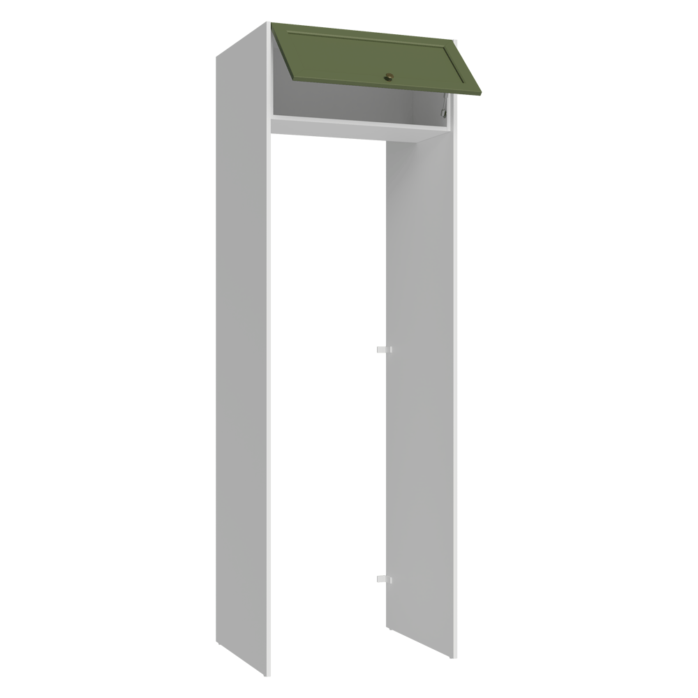 Porta-Geladeira 73 cm 1 Porta Basculante Branco/Verde Vik Madesa