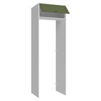 Porta-Geladeira 73 cm 1 Porta Basculante Branco/Verde Vik Madesa