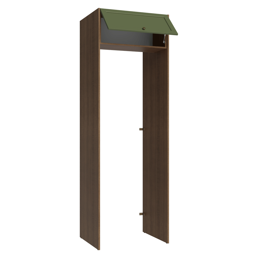 Porta-Geladeira 73 cm 1 Porta Basculante Rustic/Verde Vik Madesa