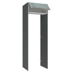 Porta-Geladeira 73 cm 1 Porta Basculante Cinza/Branco/Cinza Lux Madesa