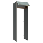 Porta-Geladeira 73 cm 1 Porta Basculante Cinza/Rustic/Cinza Lux Madesa