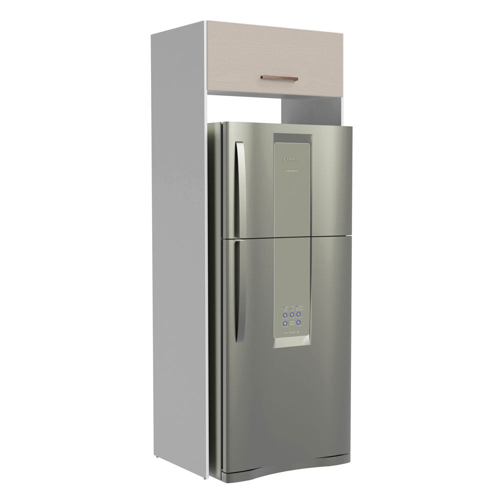 Porta Geladeira 1 Porta Basculante Branco/Crema Agata Madesa