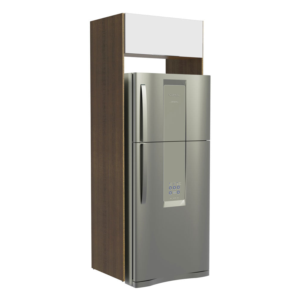 Porta-Geladeira Madesa Stella 1 Porta Basculante Rustic/Branco