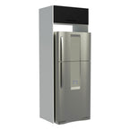 Porta-Geladeira Madesa Agata 1 Porta Basculante Branco/Preto