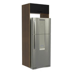 Porta-Geladeira Madesa Agata 1 Porta Basculante Rustic/Preto