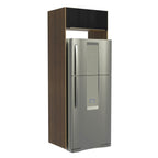 Porta-Geladeira Madesa Lux 1 Porta Basculante Rustic/Preto