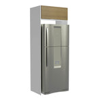 Porta-Geladeira Madesa Stella 1 Porta Basculante Branco/Rustic