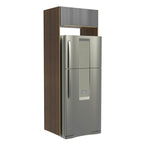 Porta-Geladeira Madesa Lux 1 Porta Basculante Rustic/Cinza