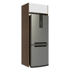 Porta-Geladeira Madesa Lux 1 Porta Basculante Rustic/Branco Veludo