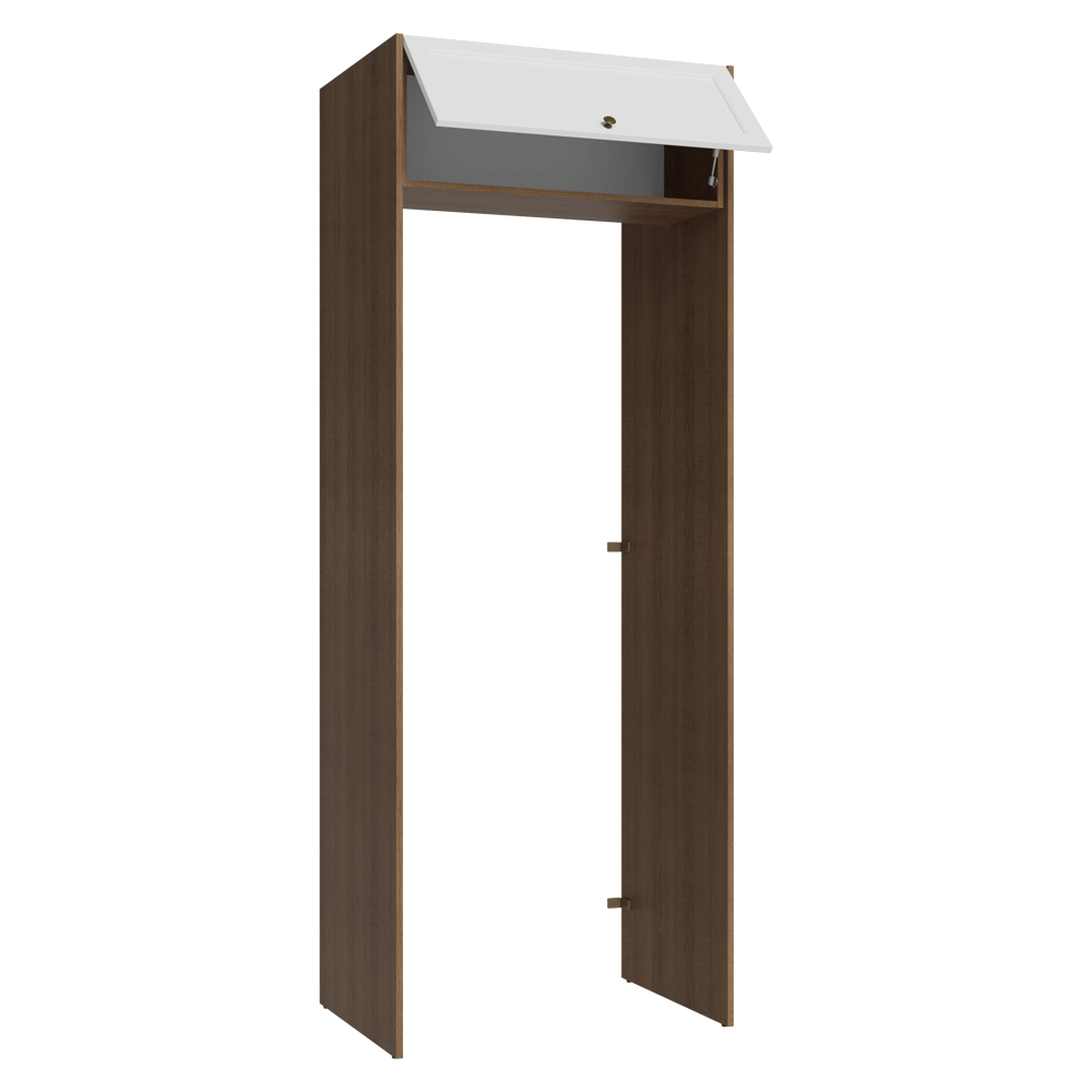 Porta-Geladeira 83 cm 1 Porta Basculante Rustic/Branco Vik Madesa