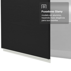 Porta-Geladeira 83 cm 1 Porta Basculante Branco/Preto Glamy Madesa