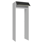 Porta-Geladeira 83 cm 1 Porta Basculante Branco/Preto Lux Madesa