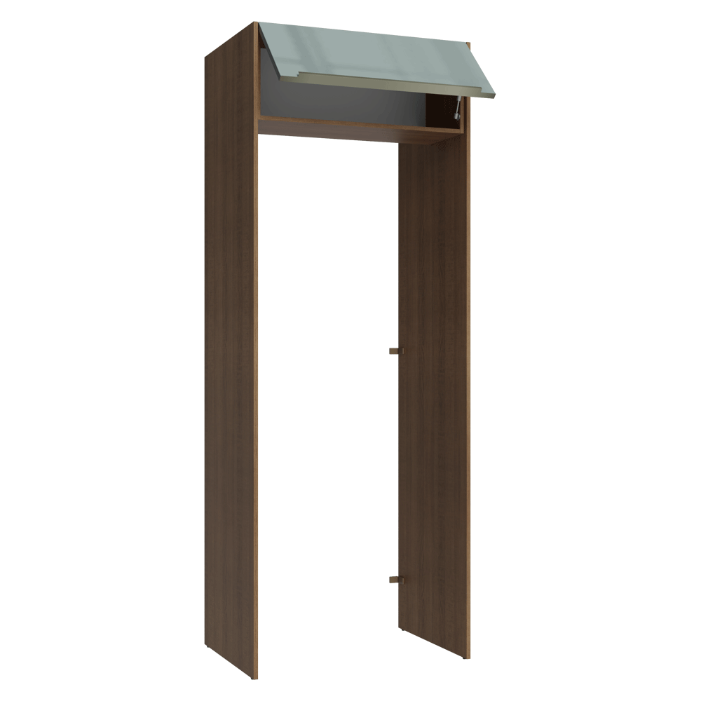 Porta-Geladeira 83 cm 1 Porta Basculante Rustic/Cinza Lux Madesa