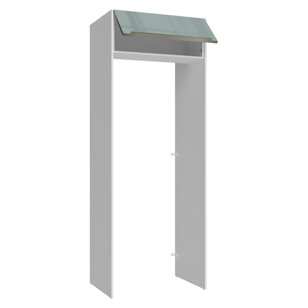 Porta-Geladeira 83 cm 1 Porta Basculante Branco/Cinza Lux Madesa