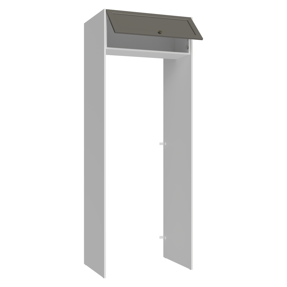 Porta-Geladeira 83 cm 1 Porta Basculante Branco/Cinza Vik Madesa