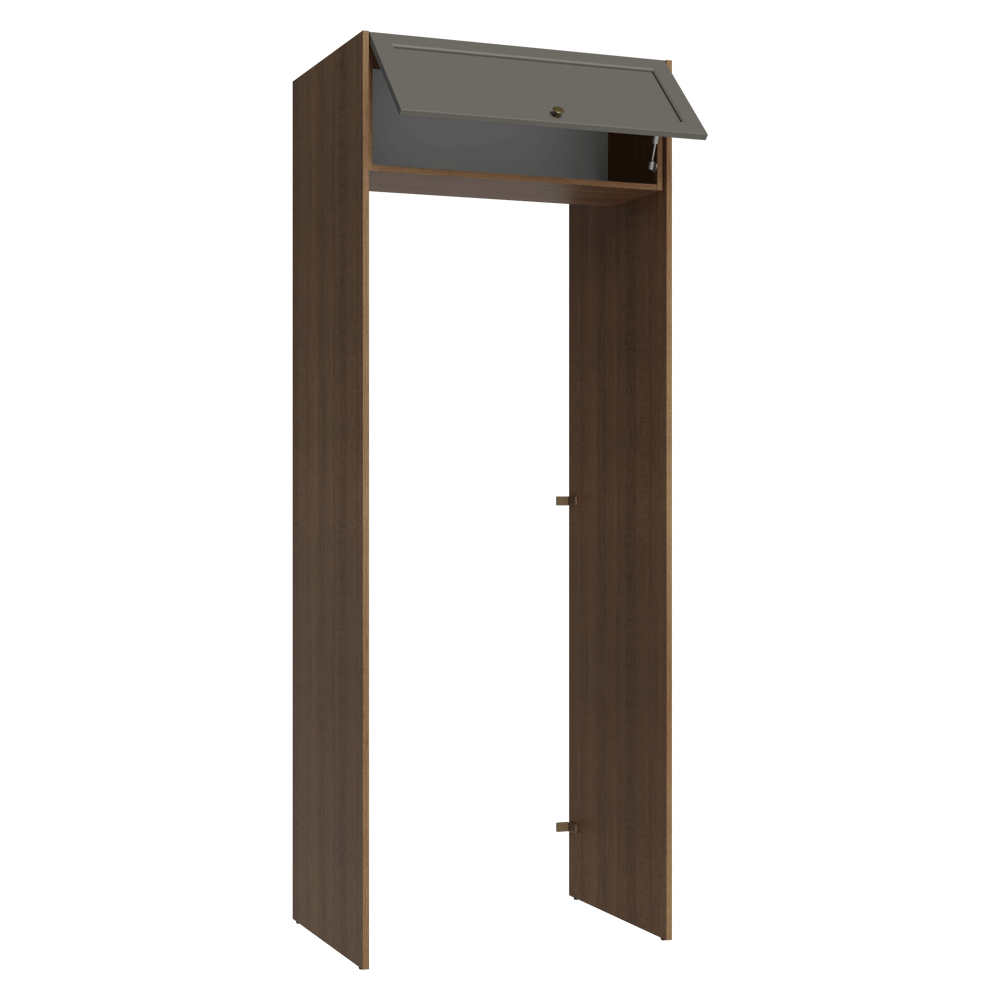 Porta-Geladeira 83 cm 1 Porta Basculante Rustic/Cinza Vik Madesa
