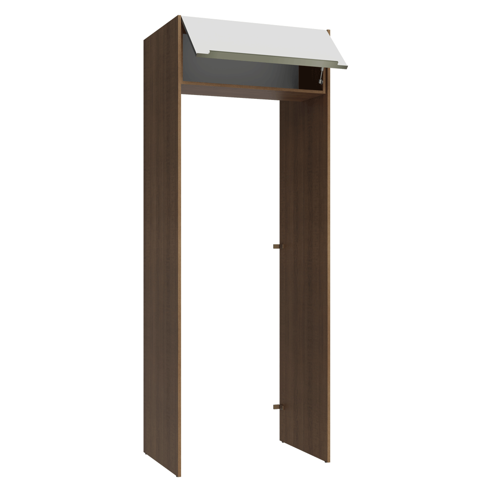 Porta-Geladeira 83 cm 1 Porta Basculante Rustic/Branco Veludo Lux Madesa