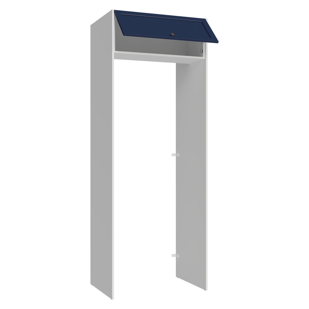 Porta-Geladeira 83 cm 1 Porta Basculante Branco/Azul Vik Madesa