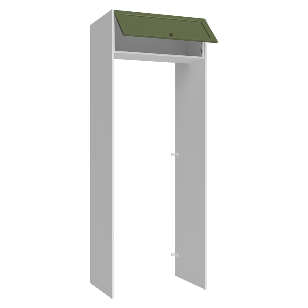 Porta-Geladeira 83 cm 1 Porta Basculante Branco/Verde Vik Madesa