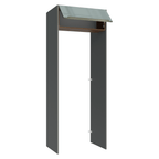 Porta-Geladeira 83 cm 1 Porta Basculante Cinza/Rustic/Cinza Lux Madesa