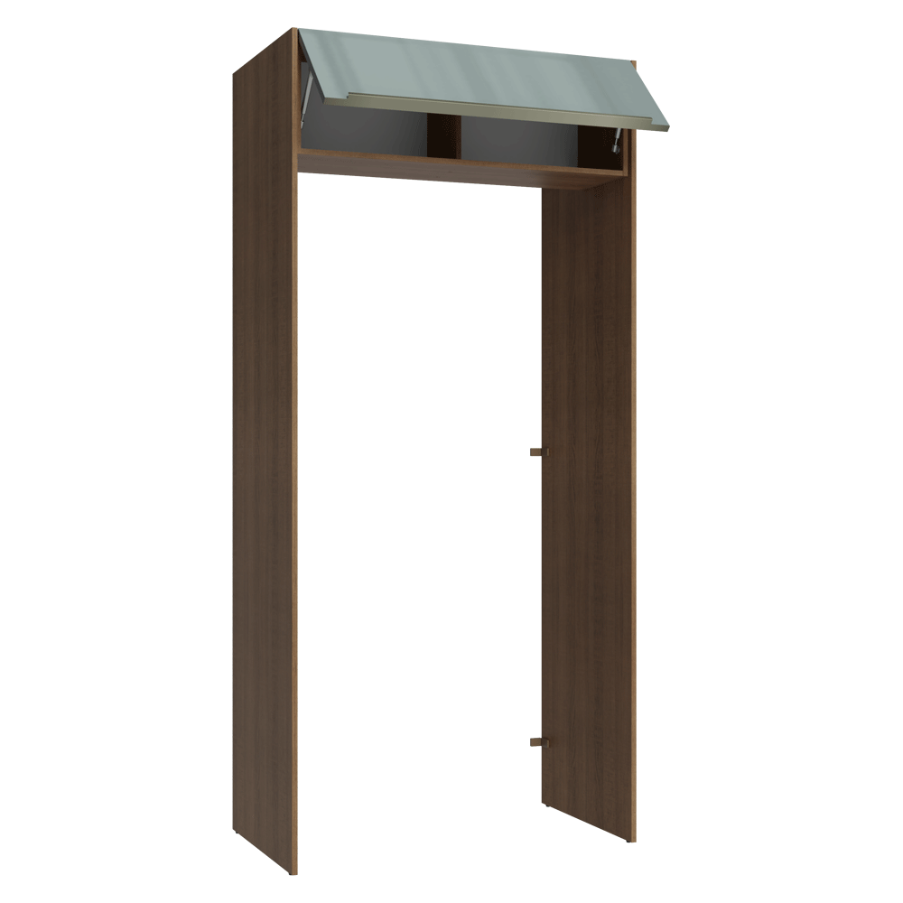 Porta-Geladeira 103 cm 1 Porta Basculante Rustic/Cinza Lux Madesa