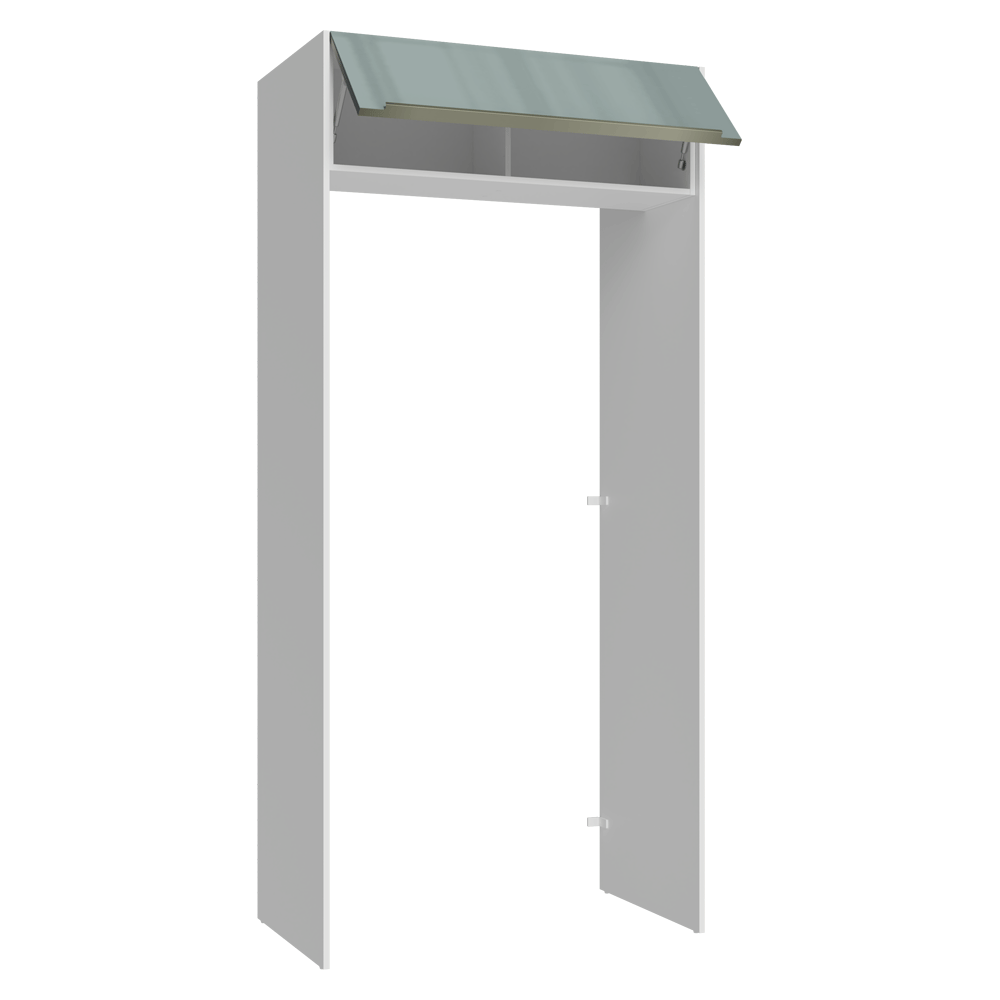 Porta-Geladeira 103 cm 1 Porta Basculante Branco/Cinza Lux Madesa